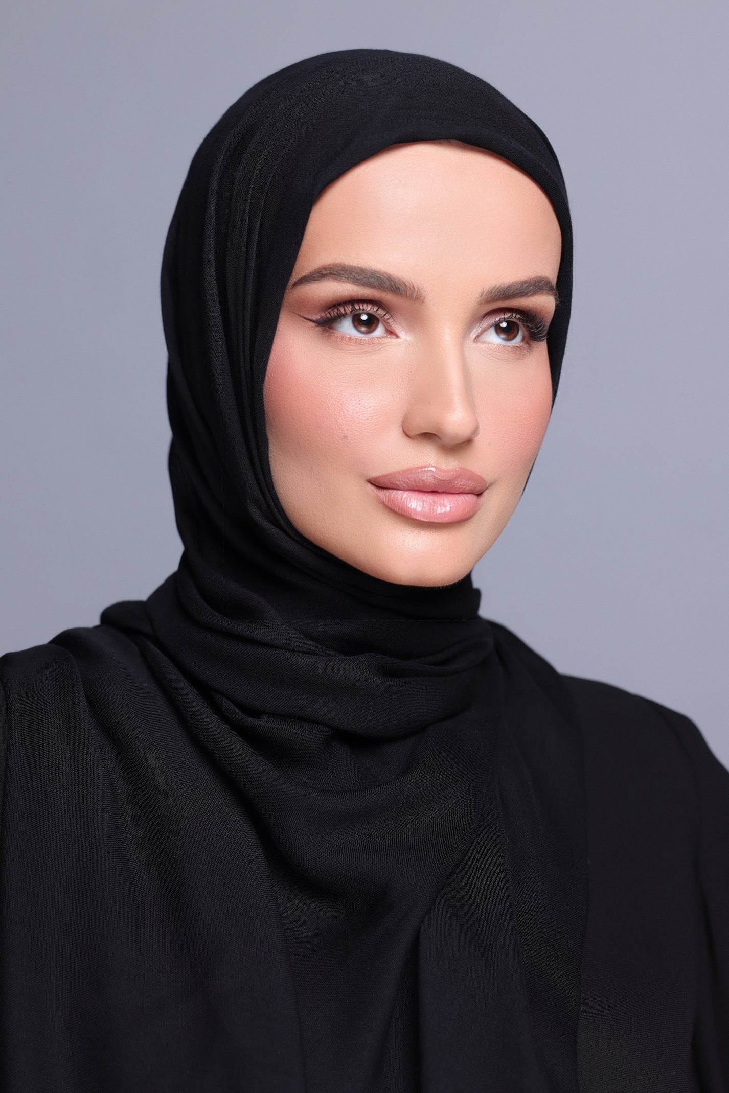 Black Modal Hijab Set