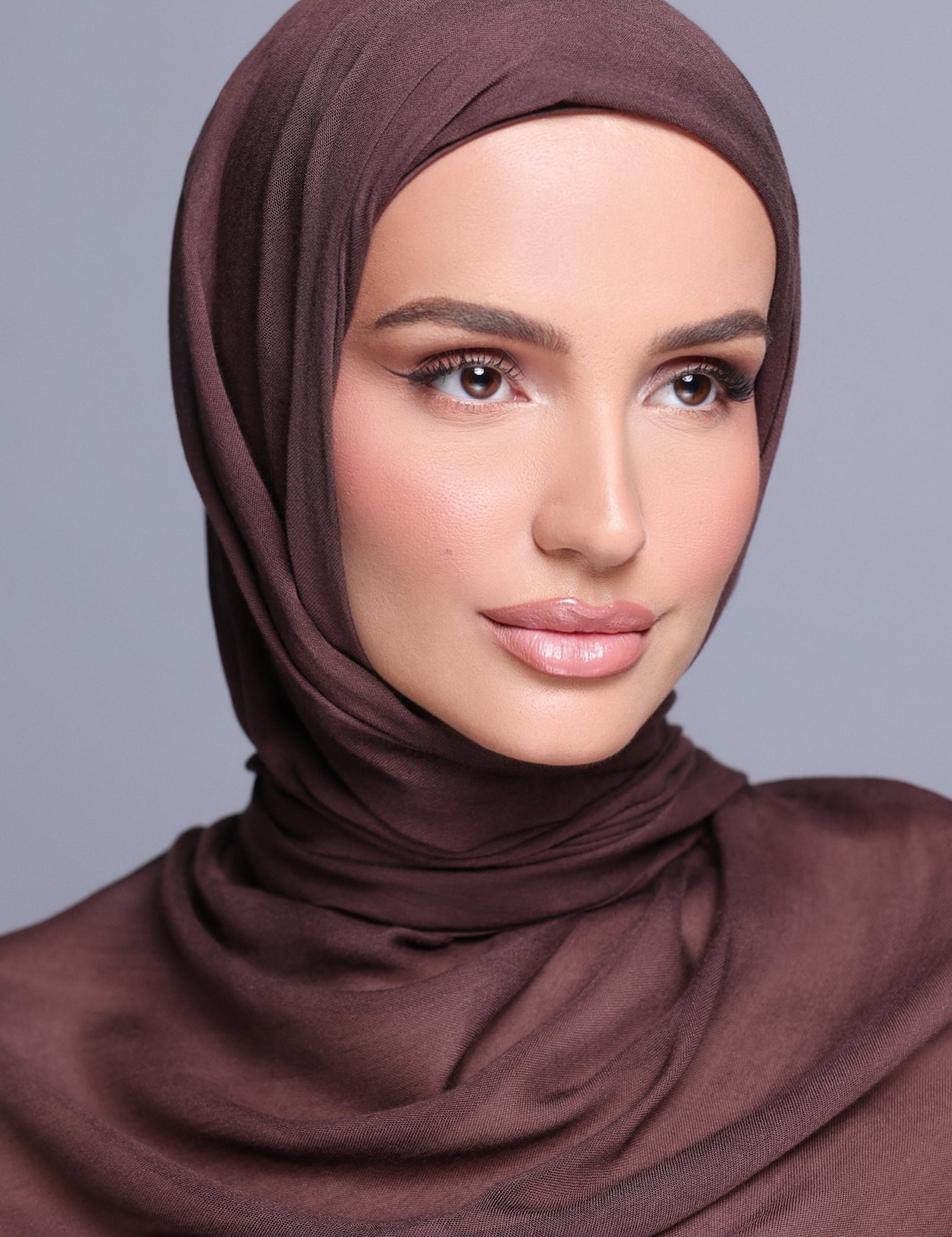  Espresso Modal Hijab Set with Undercap | Veiled Noor