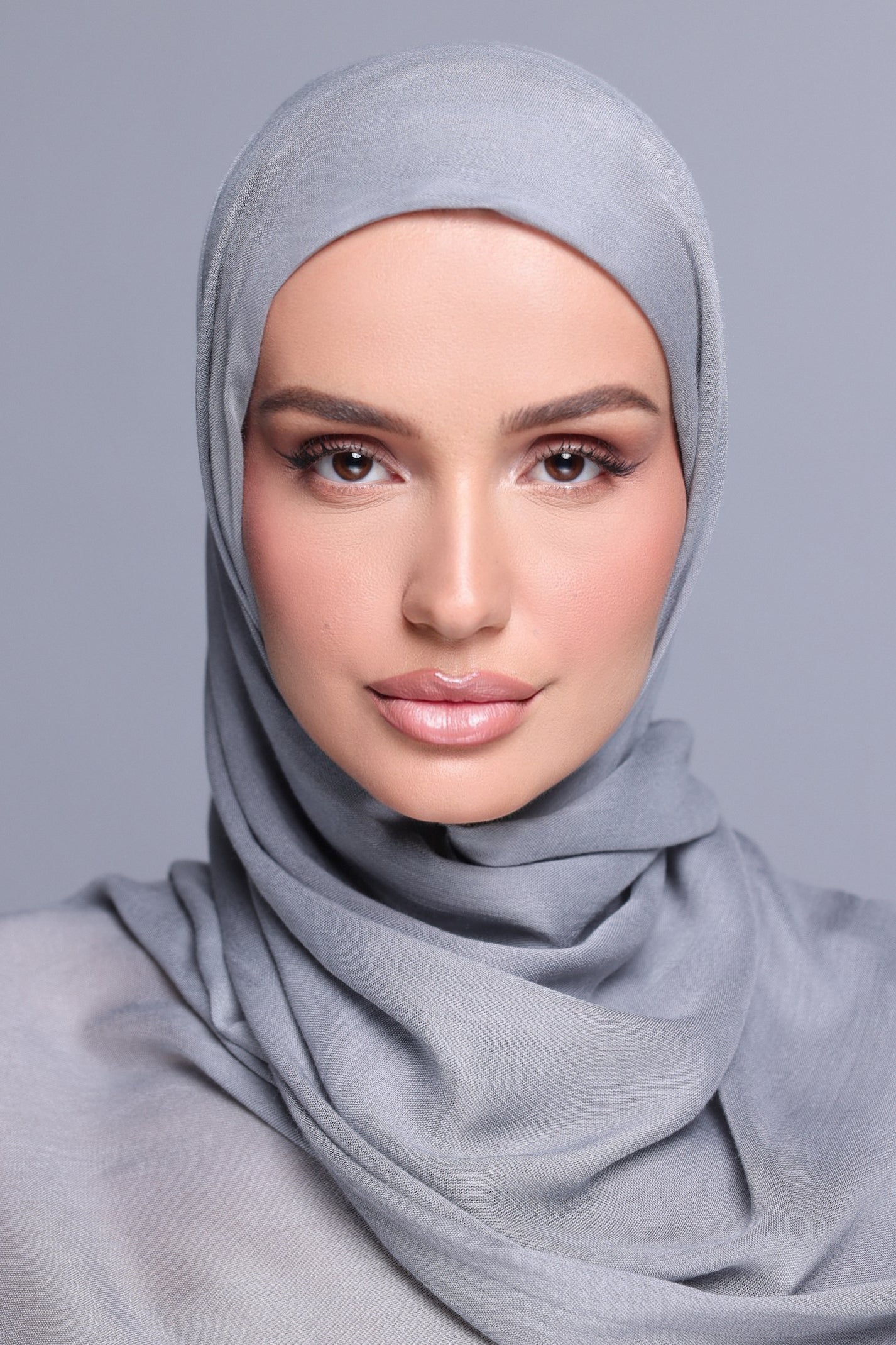 Silver Modal Hijab Set